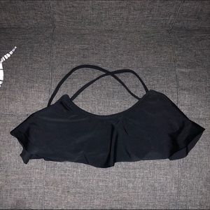 Black Ruffle bikini top